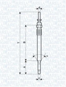 Свічка розжарювання ASTRA, OMEGA, VECTRA [] MAGNETI MARELLI 062900009304