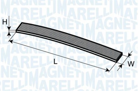 BMW фільтр повітр. салону 1-serie (E87) 04-, 3-serie(E90) 05- MAGNETI MARELLI 350203062080