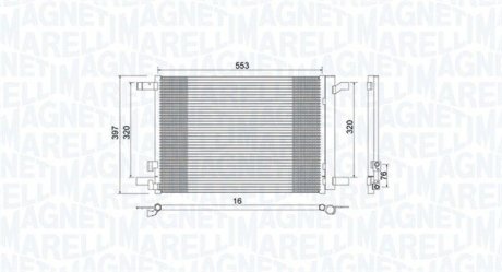 Радіатор кондиціонера MAGNETI MARELLI 350203964000 (фото 1)