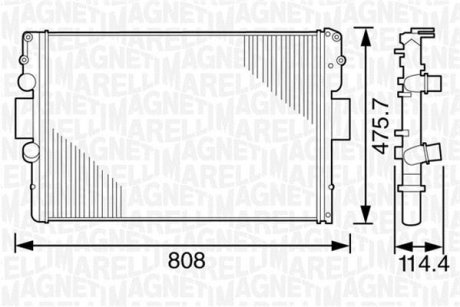 Радіатор основний 3.0MJET 16V,2.3HDI 16V IVECO Daily E5 11-14, Daily E4 06-11 MAGNETI MARELLI 350213120900