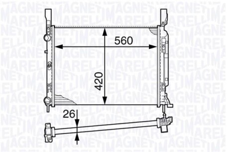 Радіатор системи охолодження MAGNETI MARELLI 350213142600