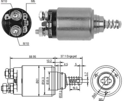 Втягувальне реле стартера DB 3,8-6,0 [940113050186] MAGNETI MARELLI AME0186