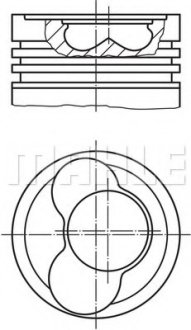 Поршень Audi A3/A4/Skoda Fabia/VW Golf/Touran 1.9tdi 04- (80.01mm /+0.50) (1-2 цил.) MAHLE / KNECHT 030 65 02 (фото 1)