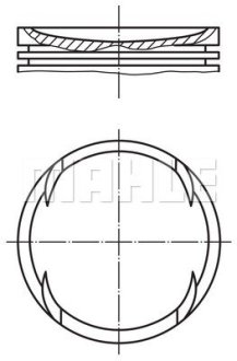 Поршень з кільцями VAG 77,01 1.4i 16V 97- (Mahle) MAHLE / KNECHT 030 89 02 (фото 1)