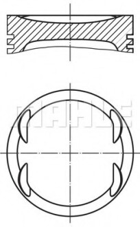 Поршень MAHLE / KNECHT 030 99 00 (фото 1)