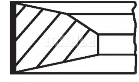 Комплект поршневих кілець циліндра MAHLE / KNECHT 209 73 N0