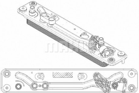 Радіатор масла АКПП E70/E71/E72 (Premium Line! OE) MAHLE / KNECHT CLC 182 000P (фото 1)