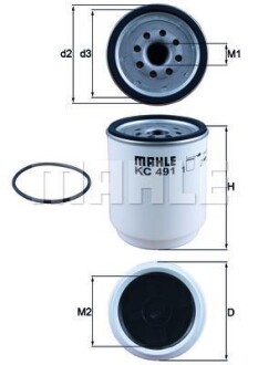 Паливний фільтр MAHLE / KNECHT KC 491D