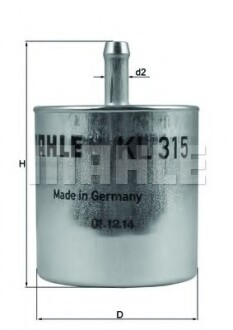 Фільтр паливний MAHLE / KNECHT KL315