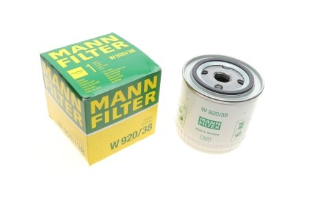 Фільтр масляний -FILTER MANN W 920/38