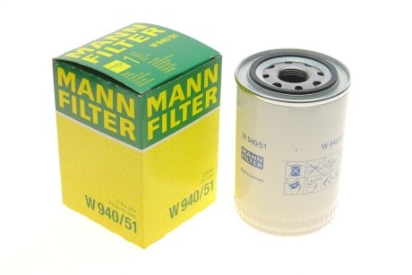 Фільтр масляний -FILTER MANN W 940/51