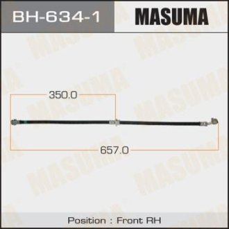 Шланг тормозной (BH-634-1) MASUMA BH6341