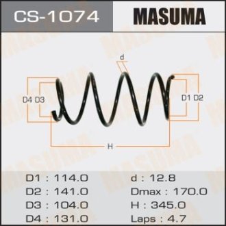 Пружина підвіски передньої Toyota Corolla (06-13) (CS-1074) MASUMA CS1074