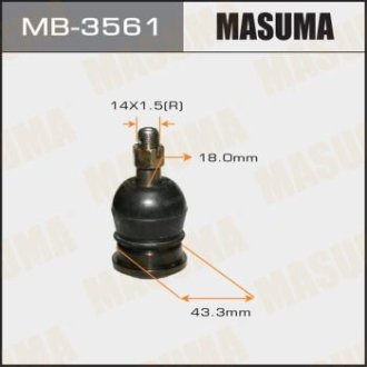 Опора шаровая передн верхн TOYOTA LAND CRUISER PRADO, SEQUOIA ##J9#, ##N18# (MB-3561) MASUMA MB3561 (фото 1)