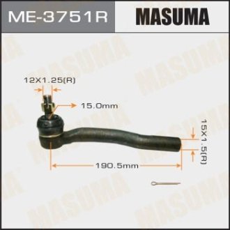 Наконечник рулевой тяги out TOYOTA AURIS, WINDOM/ MCV30, CAMRY ACV# RH (ME-3751R) MASUMA ME3751R