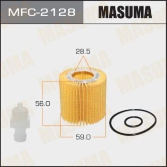 Фільтр масляний (вставка) Toyota Auris, Corolla, Yaris (08-) (MFC-2128) MASUMA MFC2128 (фото 1)