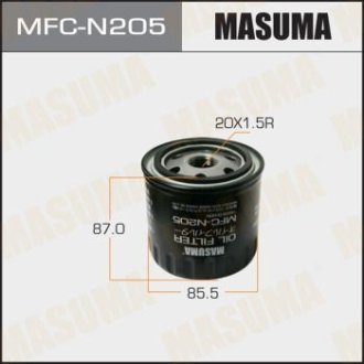 Фільтр масляний Nissan Pathfinder (10-14)/ Renault Laguna III (08-15), Scenic III (09-16) 3.0 D (MFC-N205) MASUMA MFCN205