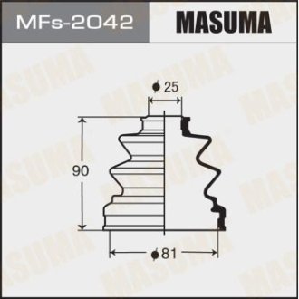 Пильовик ШРКШ внутрішній (силікон) Mitsubishi L200 (05-), Pajero (00-06), Pajero Sport (09-) (MFs-2042) MASUMA MFS2042 (фото 1)