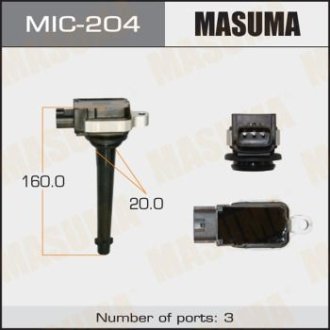 Катушка зажигания Nissan Micra, Qashqai, Note 1.6, X-Trail 2.0 (-14) (MIC-204) MASUMA MIC204 (фото 1)