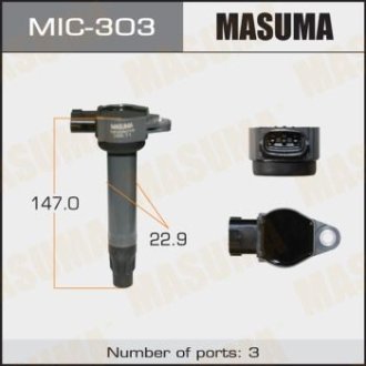 Катушка зажигания Mitsubishi ASX, Lancer 1.8, 2.0 (-17), Outlander 2.0, 2.4, 3.0 (08-) (MIC-303) MASUMA MIC303