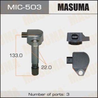 Катушка зажигания Honda Accord 2.0, Civic 1.6, 1.8 (-12) (MIC-503) MASUMA MIC503