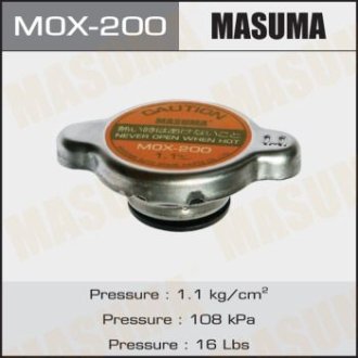 Кришка радіатора Mitsubishi/ Subaru/ Toyota 1.1 bar (MOX-200) MASUMA MOX200