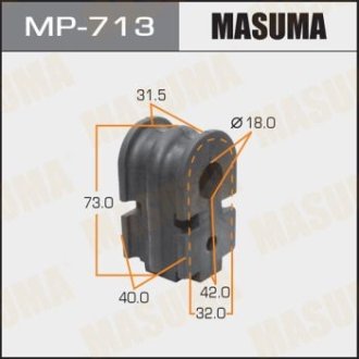 Втулка стабілізатора переднього (Кратно 2) Nissan Micra (02-07), Tida (15-) (MP-713) MASUMA MP713