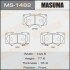 Колодки гальмівні передн Mitsubishi Pajero (06-)/ Toyota Hilux (11-), Land Cruiser Prado (02-09) (MS-1482) MASUMA MS1482 (фото 1)