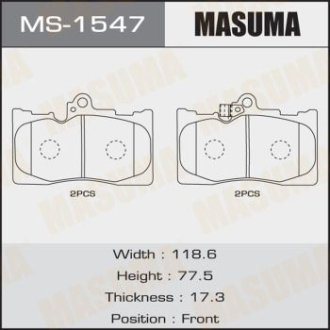 Колодки гальмівні (MS-1547) MASUMA MS1547