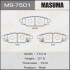 Колодки тормозные задн Subaru Forester (12-) (MS-7501) MASUMA MS7501 (фото 1)