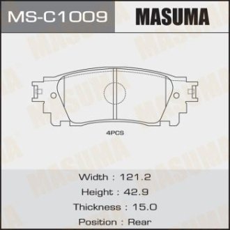 Колодки тормозные (MS-C1009) MASUMA MSC1009 (фото 1)