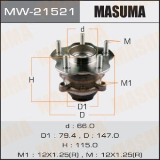 Маточина колеса задній Nissan X-TRAIL, SERENA / T32, C26 (з ABS) MASUMA MW21521