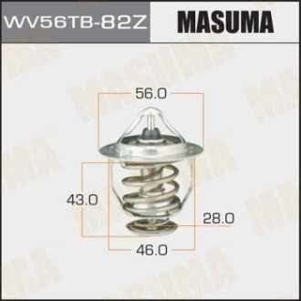 Термостат Lexus/Toyota 1.4, 1.6, 1.8, 2.4 (-09) 3.5 (-17) (WV56TB-82Z) MASUMA WV56TB82Z (фото 1)