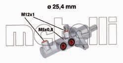 Циліндр гальмівний (головний) Metelli 05-0543