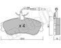 Комплект гальмівних колодок (дискових) Metelli 22-0217-0 (фото 2)