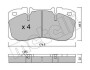 Комплект гальмівних колодок (дискових) Metelli 22-0268-0 (фото 1)