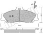 Комплект гальмівних колодок (дискових) Metelli 22-0479-0 (фото 1)