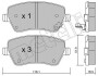 Комплект гальмівних колодок (дискових) Metelli 22-0485-1 (фото 1)