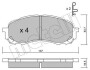 Комплект гальмівних колодок (дискових) Metelli 22-0762-0 (фото 1)