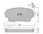 Комплект гальмівних колодок (дискових) Metelli 22-0765-0 (фото 1)