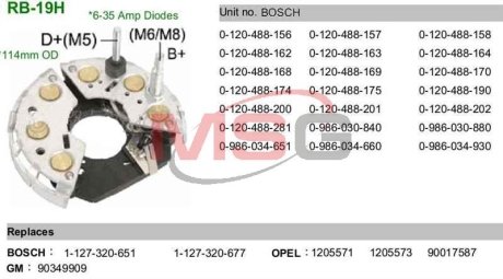 Випрямляч діодний MOBILETRON RB19H