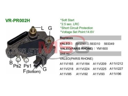 Регулятор напруги генератора MOBILETRON VRPR002H