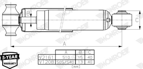 Амортизатор MONROE V1208