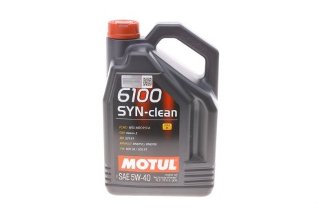 Олива 6100 Syn-clean SAE 5W40 5 L MOTUL 854251