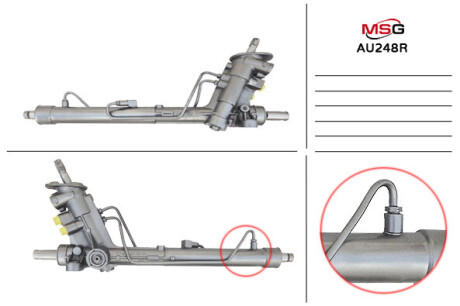 Рульова рейка з ГПК відновлена VW Polo 02-09, Skoda Fabia I 99-07, SEAT Cordoba 02-09 MSG AU248R (фото 1)