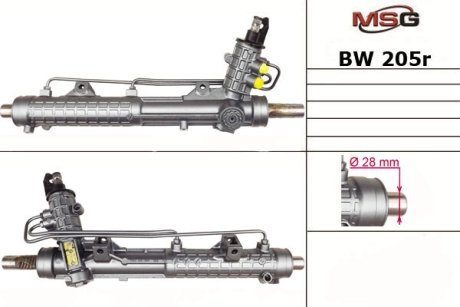 Рульова рейка з ГПК відновлена BMW 3 E46 99-05 MSG BW205R