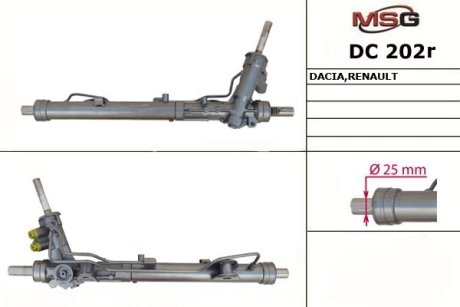 Рульова рейка з ГПК відновлена Renault Duster 10-18, Dacia Duster 10-17 MSG DC202R