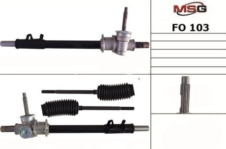 Рульова рейка без ГПК нова Ford Escort 86-90, Ford Escort 80-86 MSG FO103