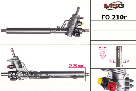 Рульова рейка з ГПК відновлена VW Sharan 95-10, Ford Galaxy 94-06, SEAT Alhambra 96-10 MSG FO210R