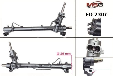 Рульова рейка з ГПК відновлена Ford C-MAX 02-10, Ford Focus II 04-11 MSG FO230R